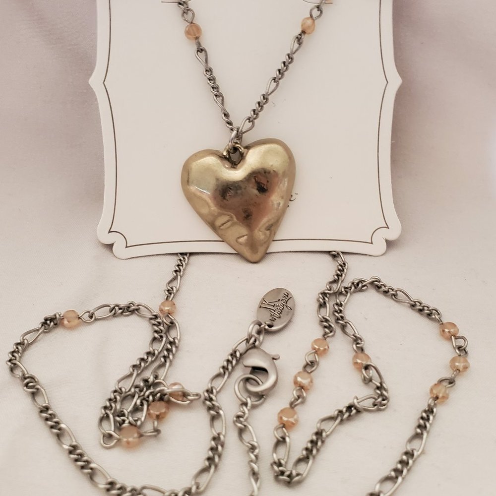 JK by Thirty-One Loving Heart Two Tone Necklace